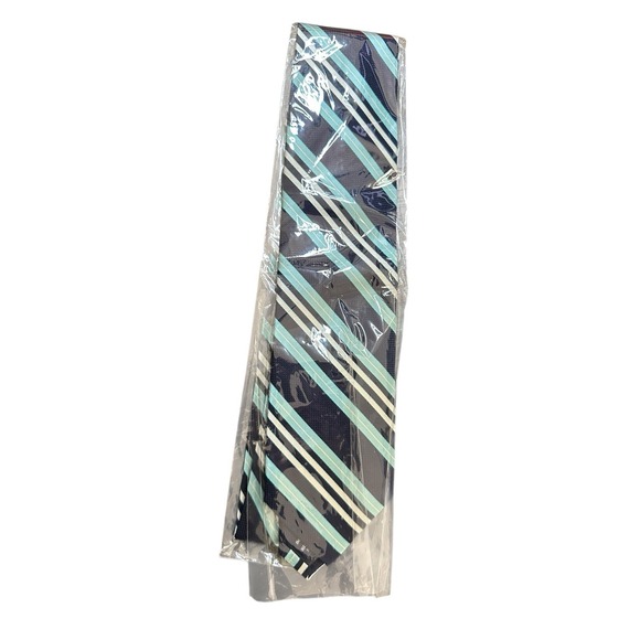 Old Navy Other - paul frederick 100% Silk Tie Navy‎ Blue Real Striped